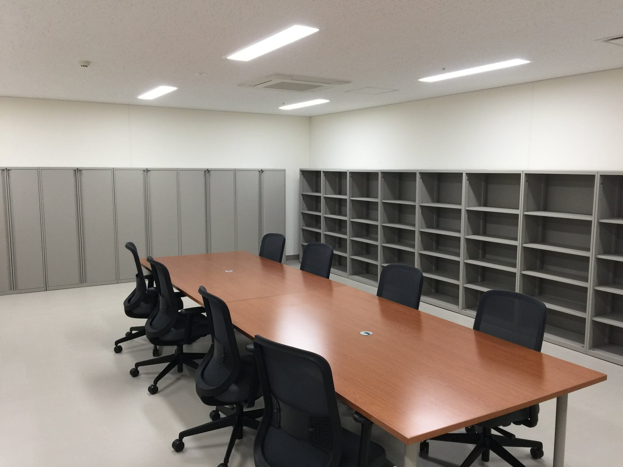 Office furniture installation at Akizuki Army Ammunition Depot in Camp Kure, Japan
