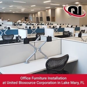 Office Furniture Installation at United Biosource Corporation in Lake Mary, FL