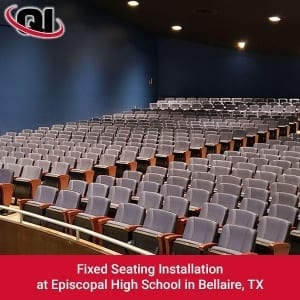 Fixed Seating Installation at Episcopal High School in Bellaire, TX
