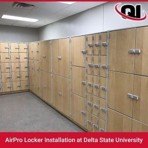 GearBoss Shelving and Instrument Storage Cabinets Installation at Delta State University.