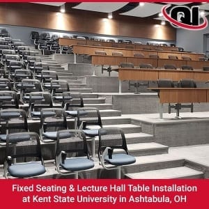 Fixed Seating & Lecture Hall Table Installation at Kent State University in Ashtabula, OH