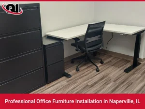 Office furniture installation project for ULTRAMED Urgent Care in Naperville, Illinois.