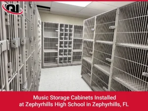 Music Storage Cabinets Installed at Zephyrhills High School in Zephyrhills, FL