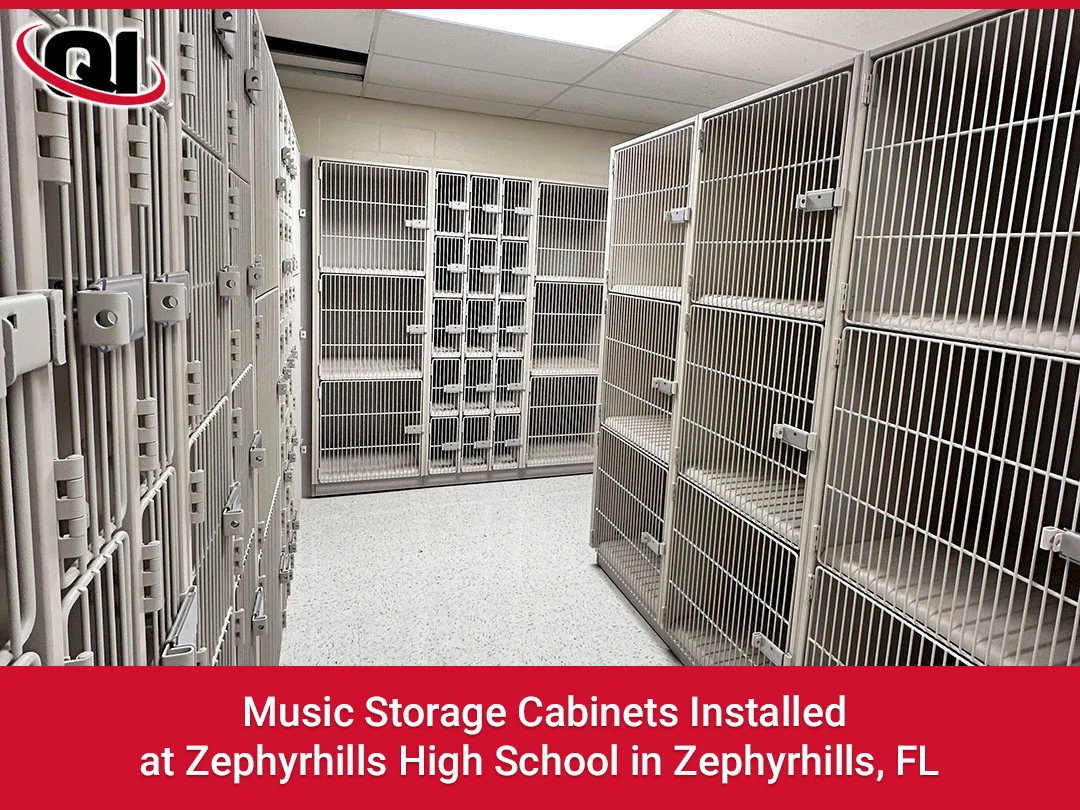 Music Storage Cabinets Installed at Zephyrhills High School in Zephyrhills, FL