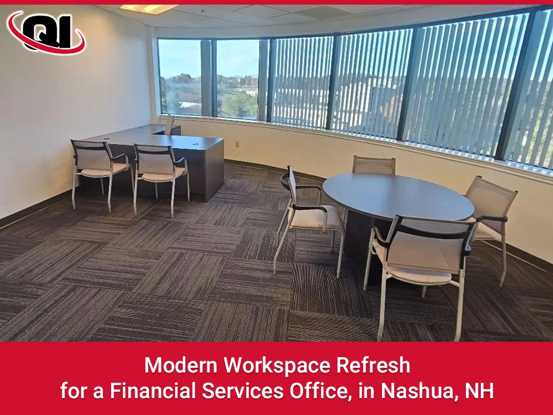 Modern Workspace Refresh for a Financial Services Office, in Nashua, NH