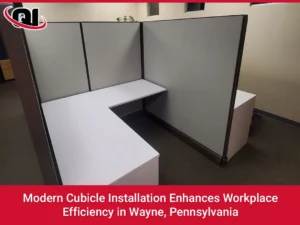 Modern Cubicle Installation Enhances Workplace Efficiency in Wayne, Pennsylvania