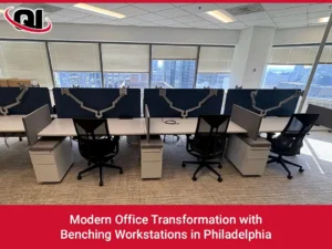 Modern Office Transformation with Benching Workstations in Philadelphia
