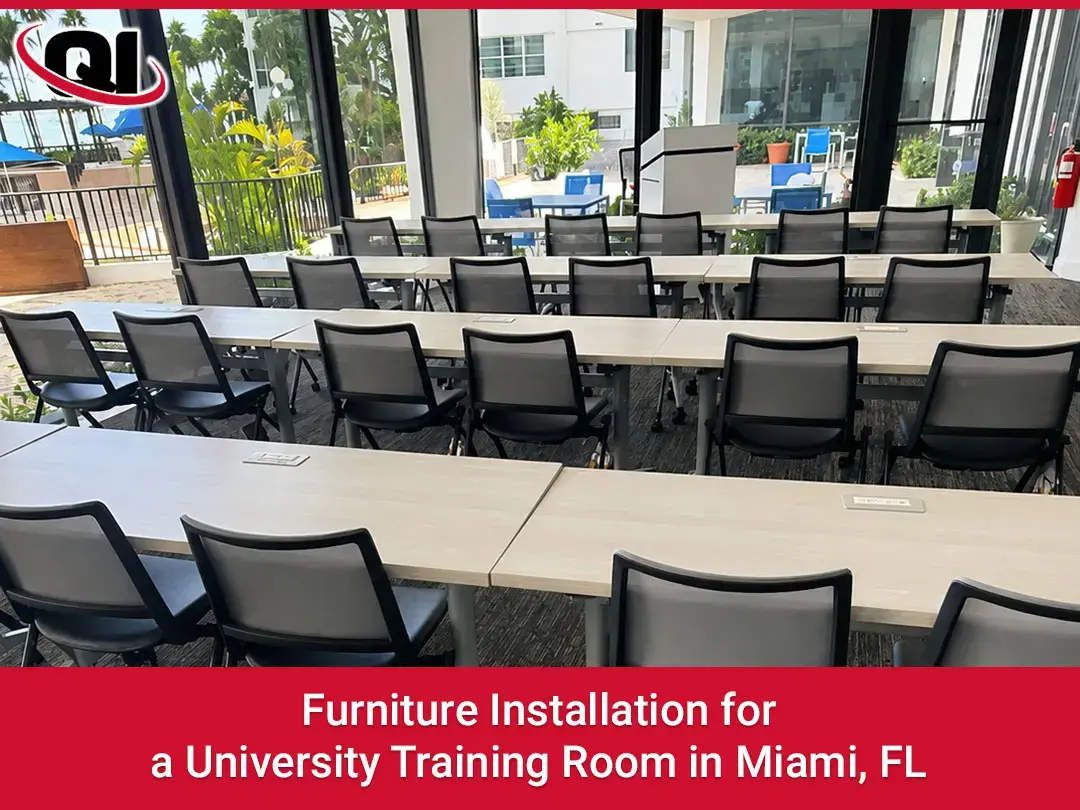 Furniture Installation for a University Training Room in Miami, FL