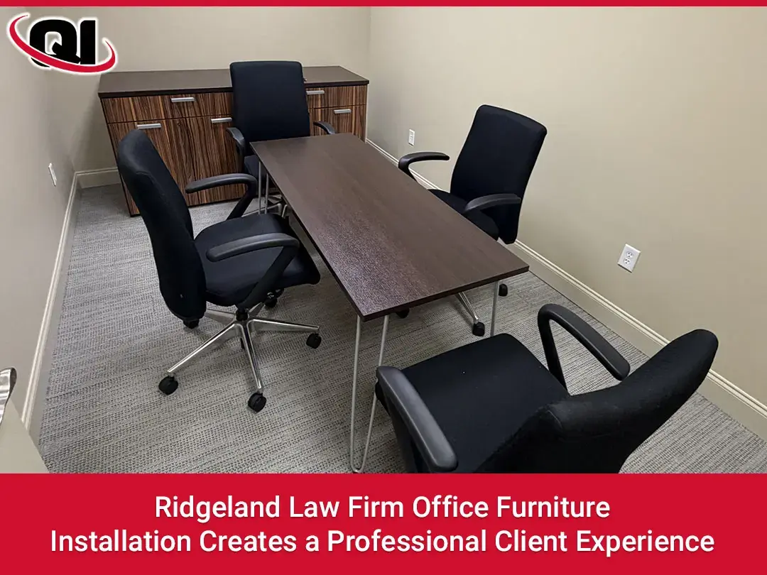 Ridgeland Law Firm Office Furniture Installation Creates a Professional Client Experience